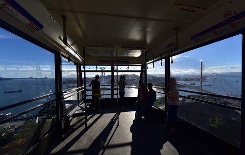 voyage baie d'halong la cabine du téléphérique